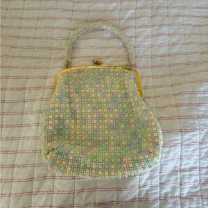Vintage pastel beaded purse